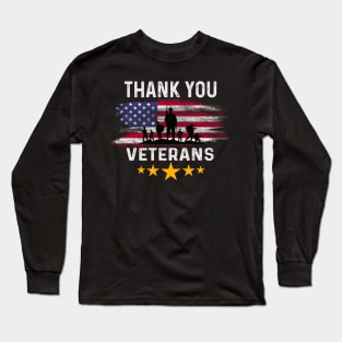Thank You! Veterans Day & Memorial Day Partiotic Military Long Sleeve T-Shirt